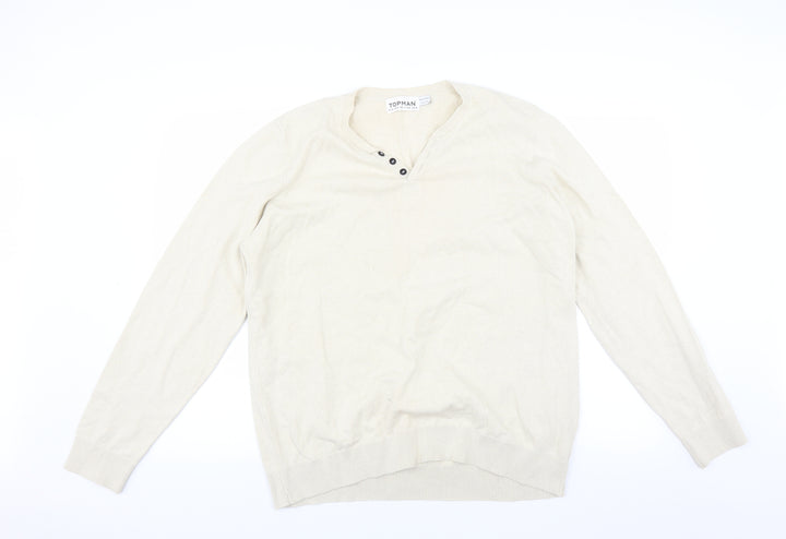 Topman Womens Beige   Pullover Jumper Size XL