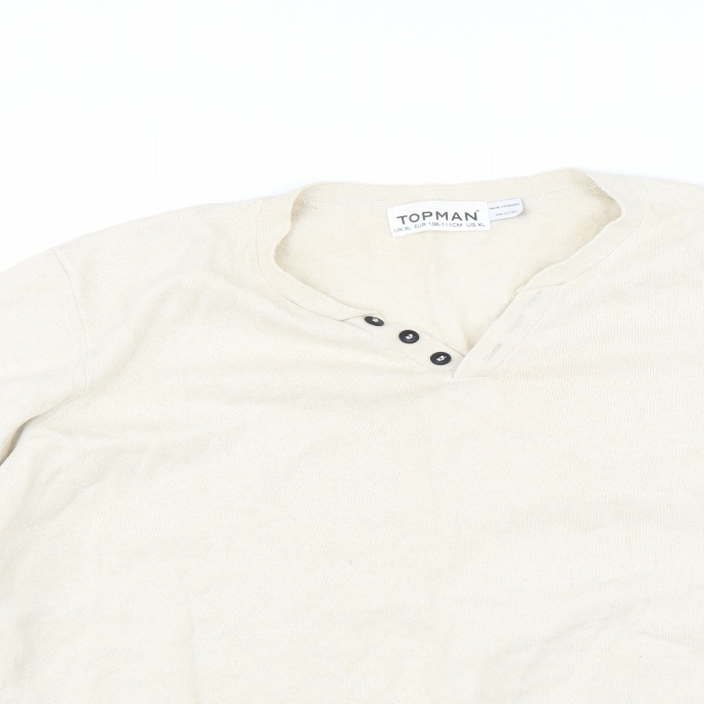 Topman Womens Beige   Pullover Jumper Size XL