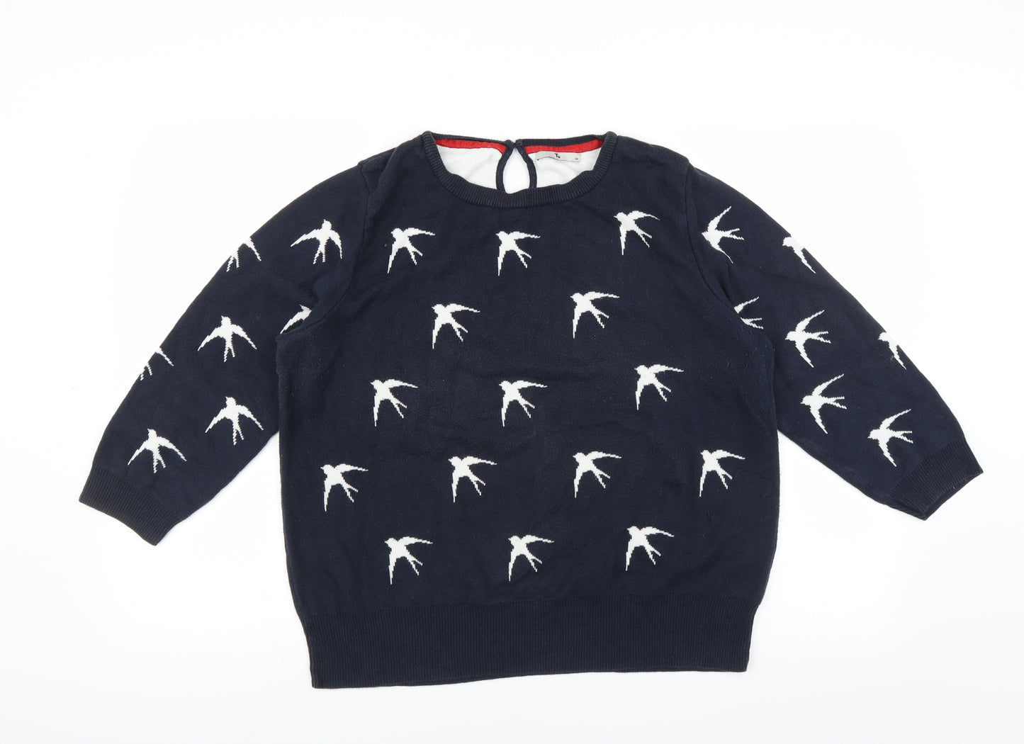 Sainsburys Womens Blue   Pullover Jumper Size 18  - Bird pattern