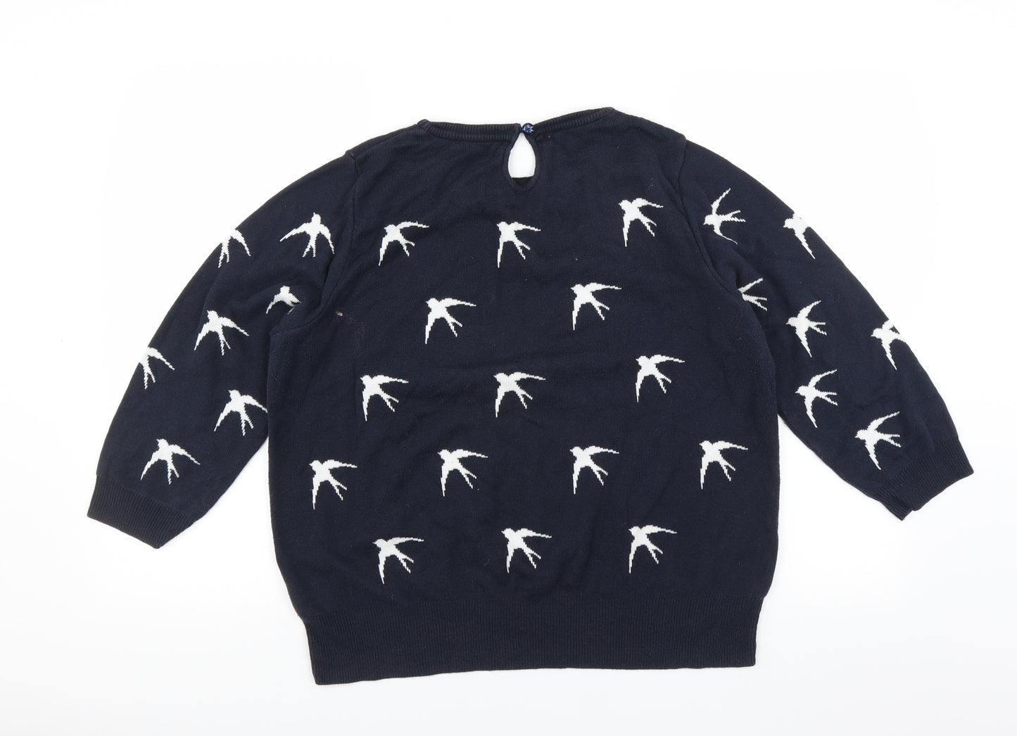 Sainsburys Womens Blue   Pullover Jumper Size 18  - Bird pattern