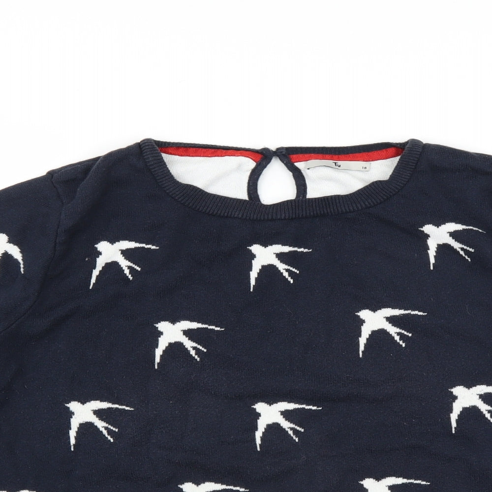 Sainsburys Womens Blue   Pullover Jumper Size 18  - Bird pattern