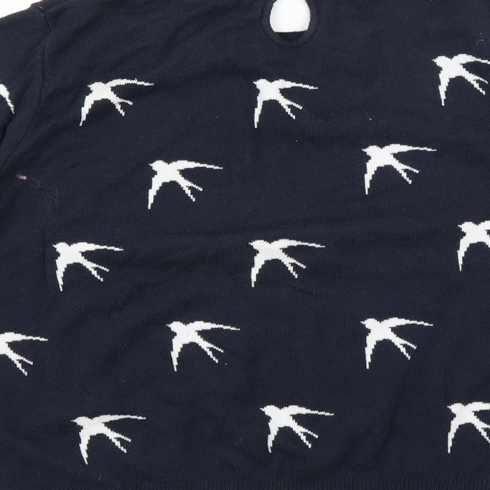 Sainsburys Womens Blue   Pullover Jumper Size 18  - Bird pattern