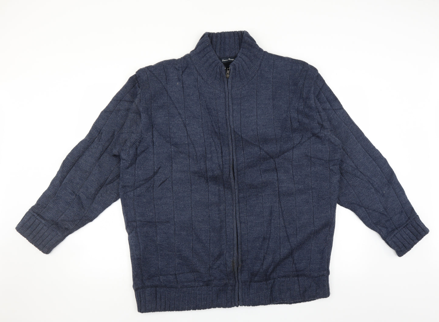 James pringle Mens Blue   Full Zip Jumper Size XL