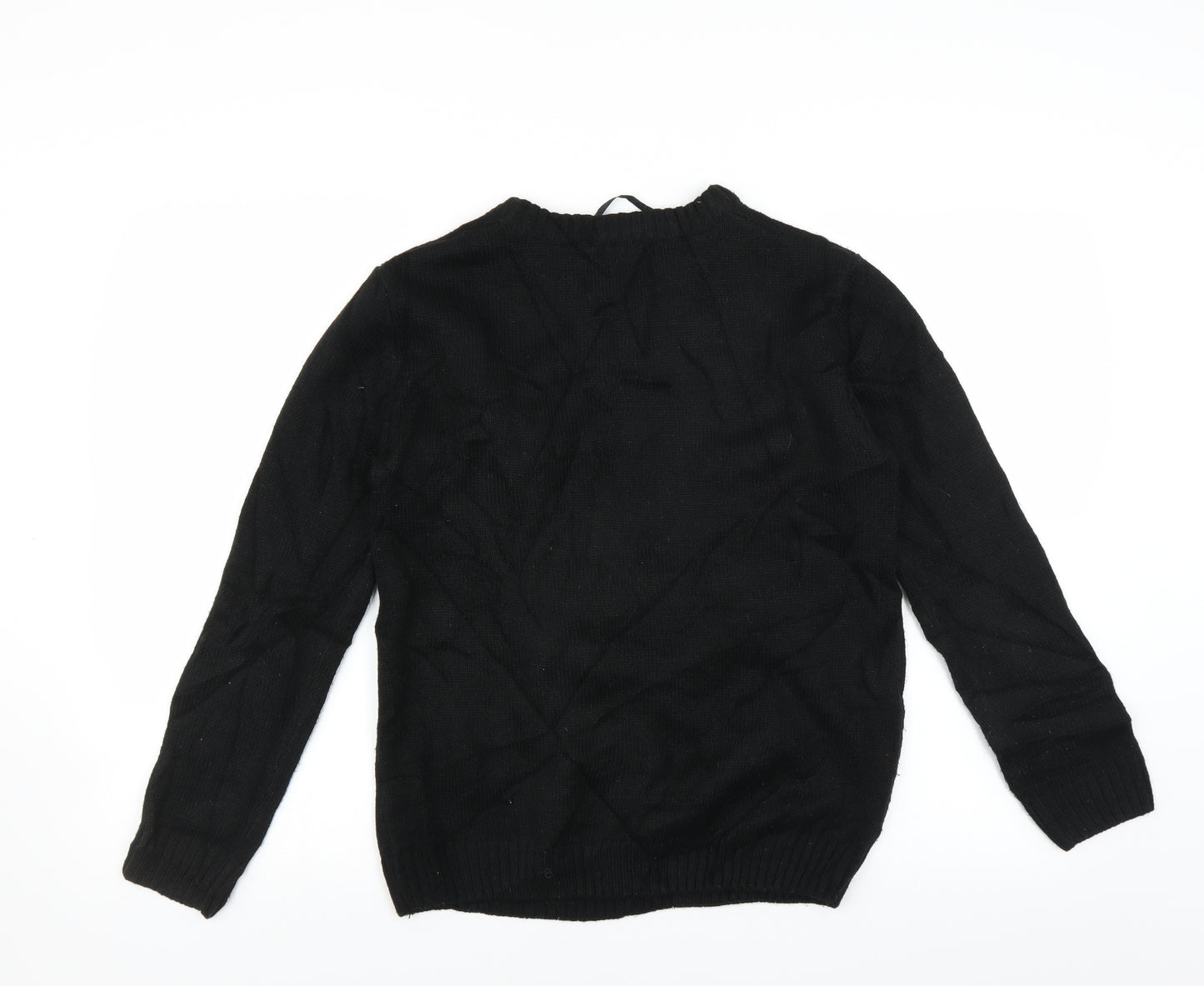 Primark Womens Black   Pullover Jumper Size XS  - Christmas  Jumper
