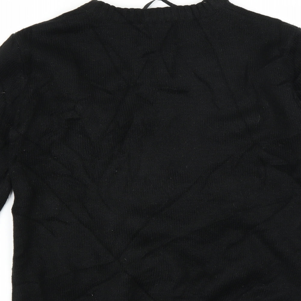 Primark Womens Black   Pullover Jumper Size XS  - Christmas  Jumper
