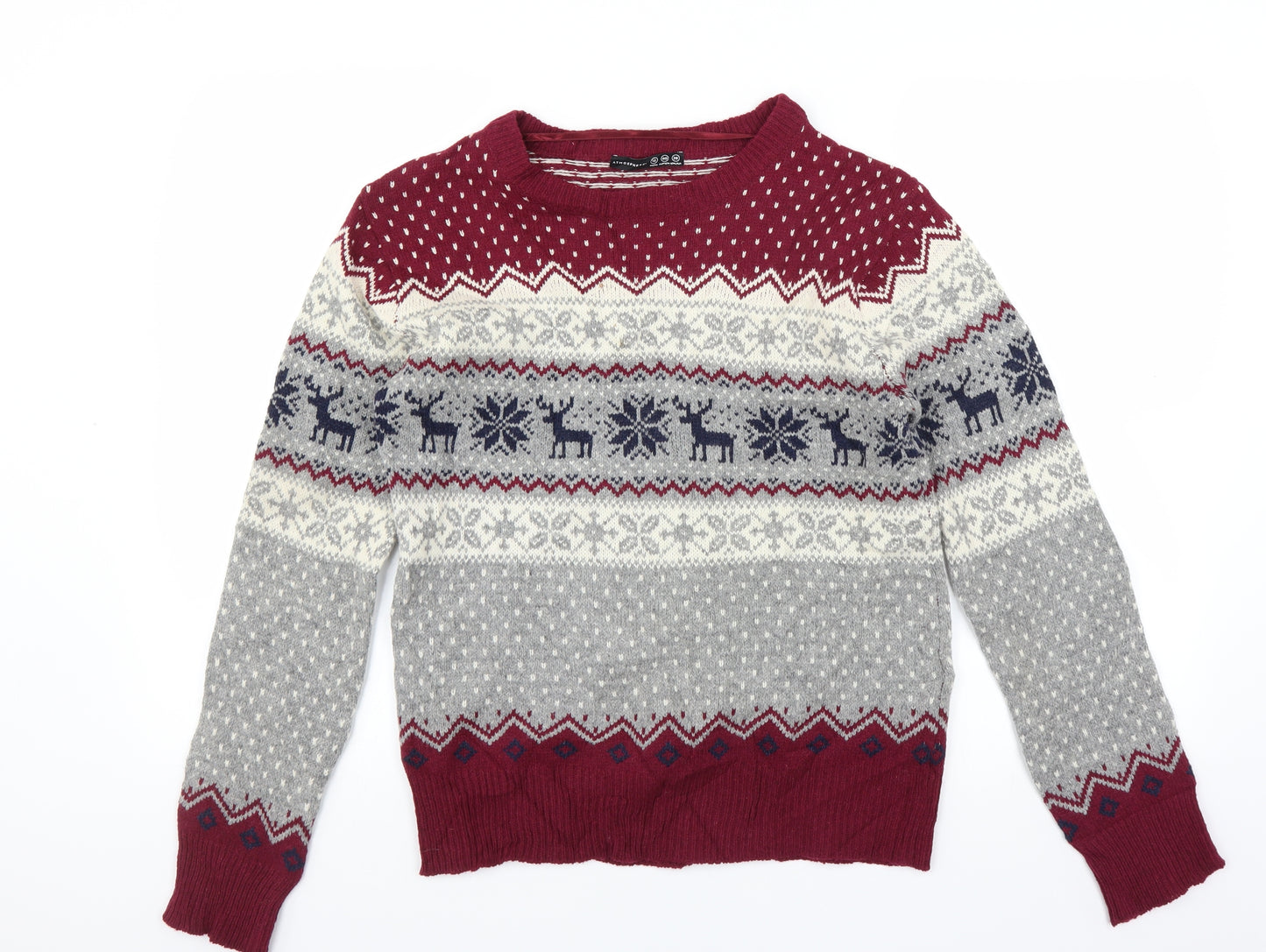 Primark Womens Purple   Pullover Jumper Size 12  - Christmas  Jumper