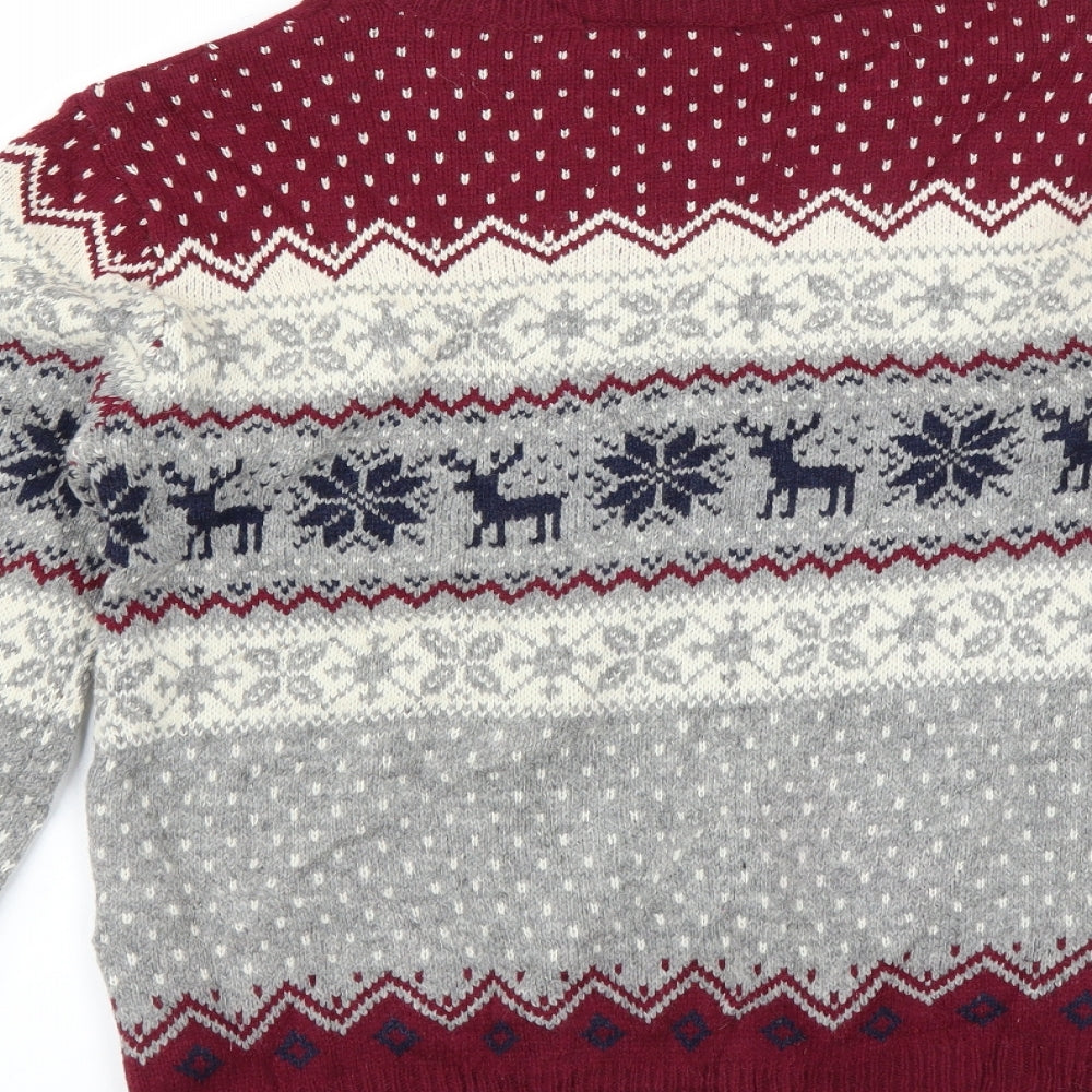 Primark Womens Purple   Pullover Jumper Size 12  - Christmas  Jumper