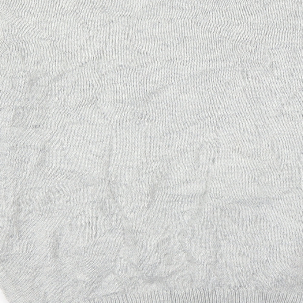 Topshop Womens Grey   Pullover Jumper Size 8  - beaded neckline