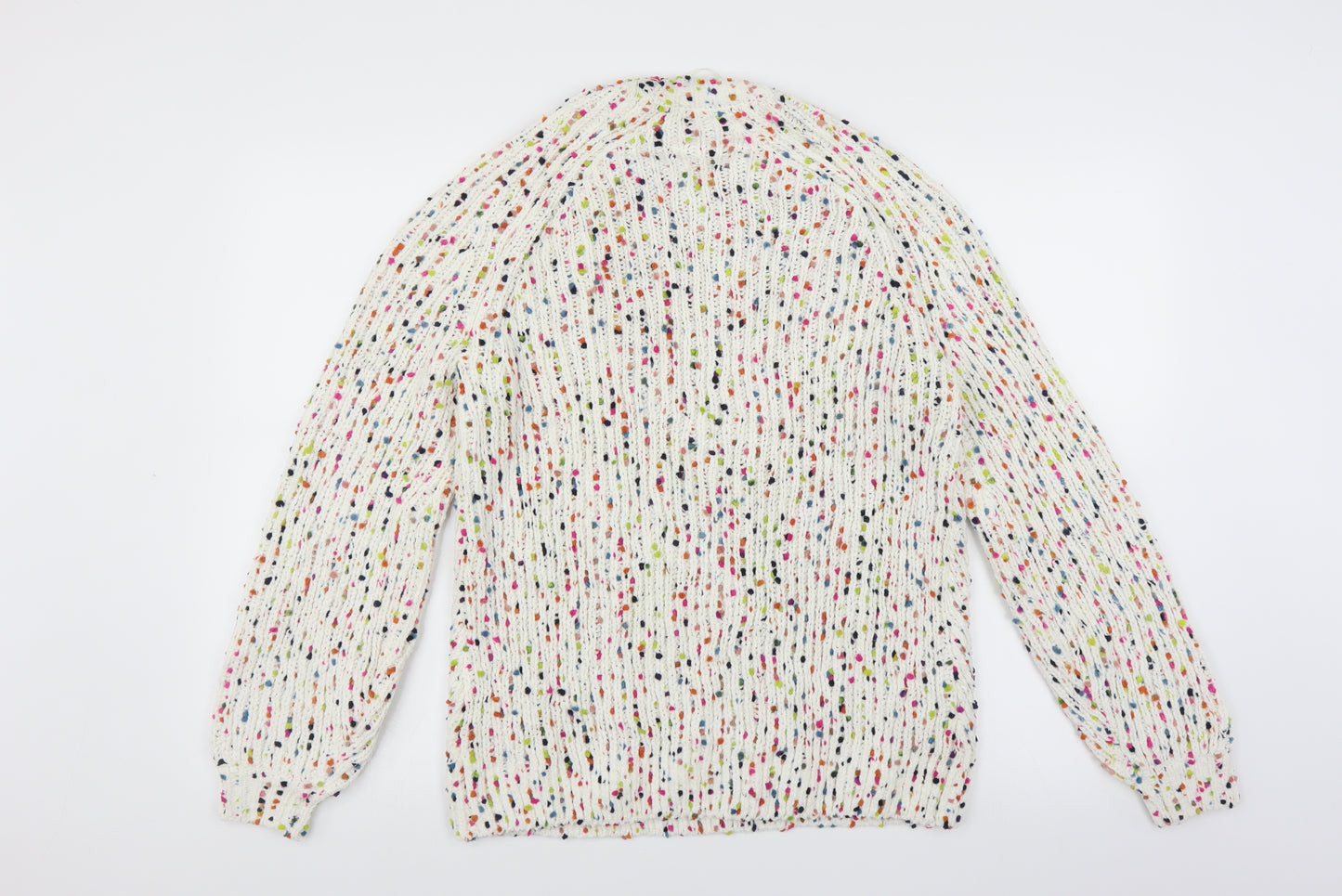 Marks and Spencer Womens Ivory   Pullover Jumper Size M  - Multicoloured Dots