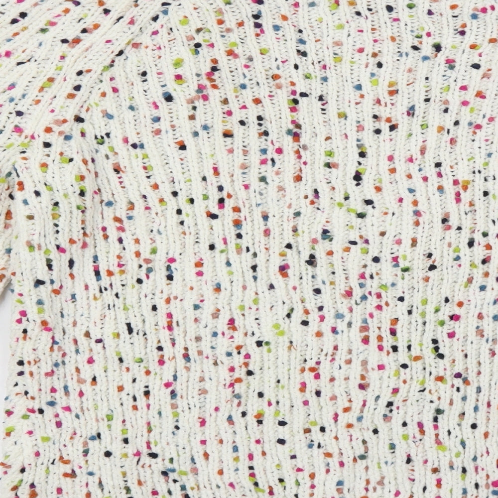 Marks and Spencer Womens Ivory   Pullover Jumper Size M  - Multicoloured Dots