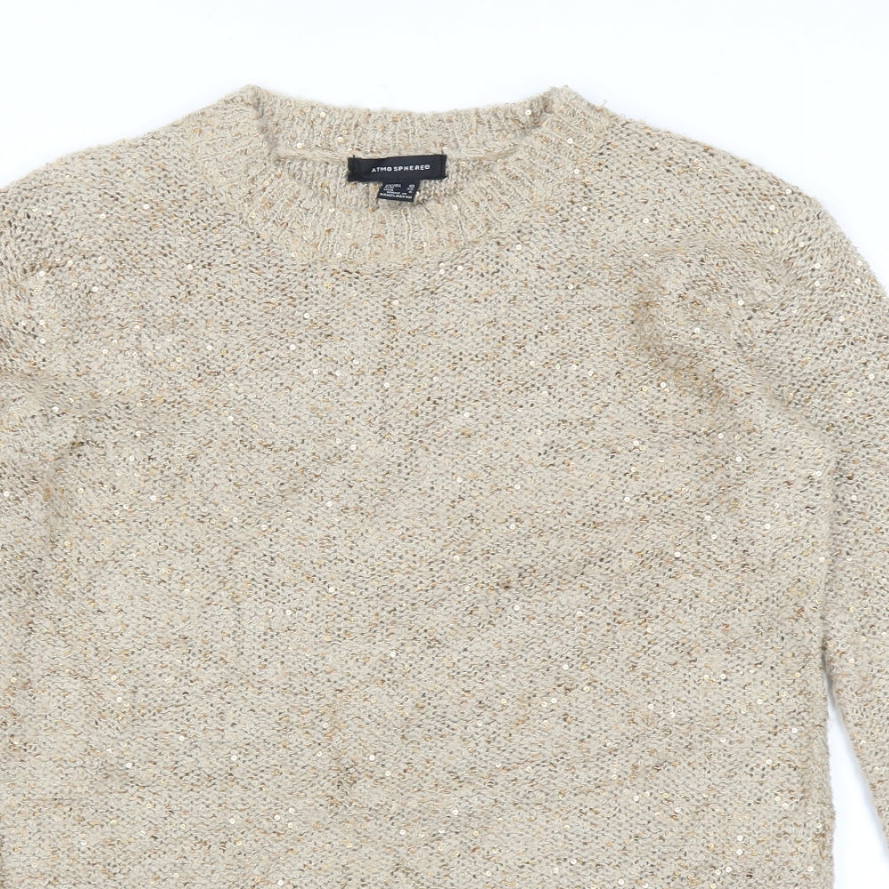 Primark Womens Gold   Pullover Jumper Size 10  - sequins