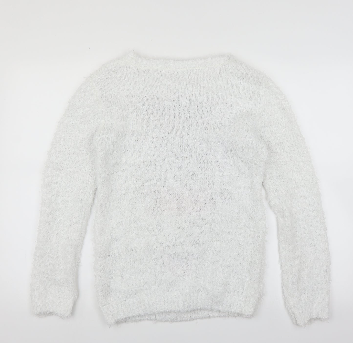 Sainsburys Girls White   Pullover Jumper Size 13 Years  - Christmas  Jumper