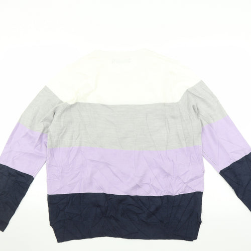 Marks and Spencer Womens Purple Striped  Pullover Jumper Size 16