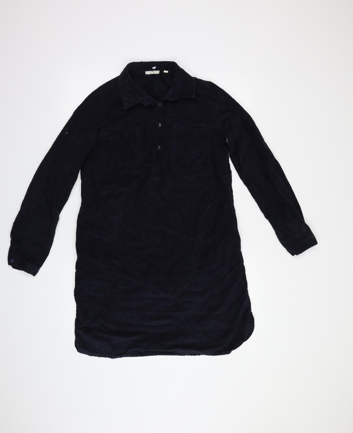 Fat Face Womens Blue  Corduroy Basic Button-Up Size 10