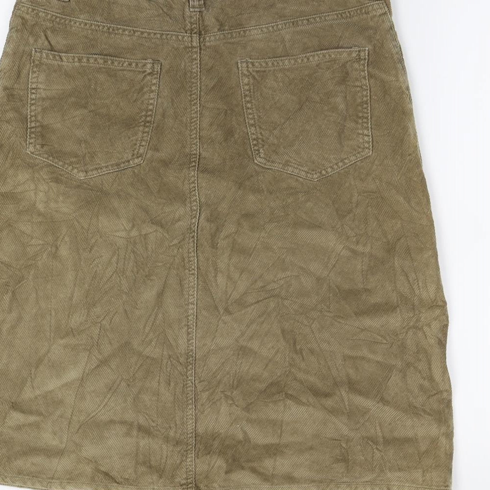 EQUATOR Womens Brown  Corduroy A-Line Skirt Size 12