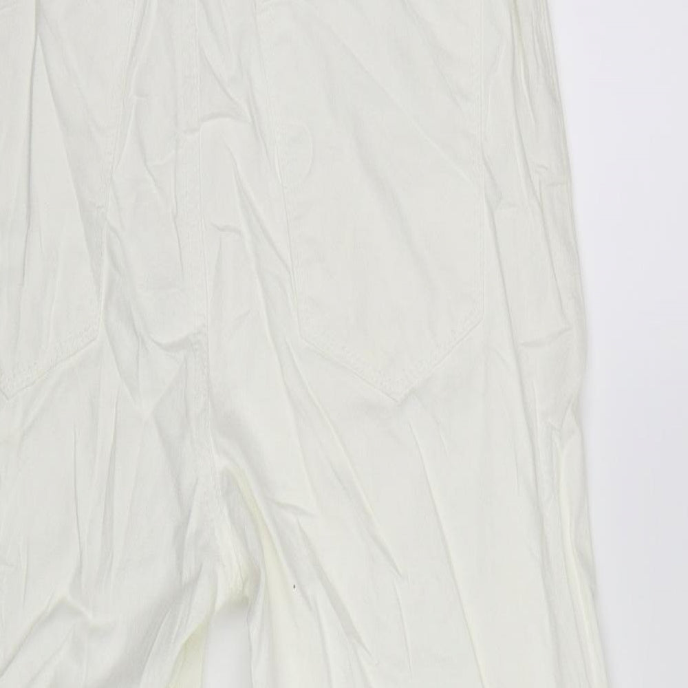 NEWLOOK  Womens White  Denim Mom Jeans Size 12 L30 in