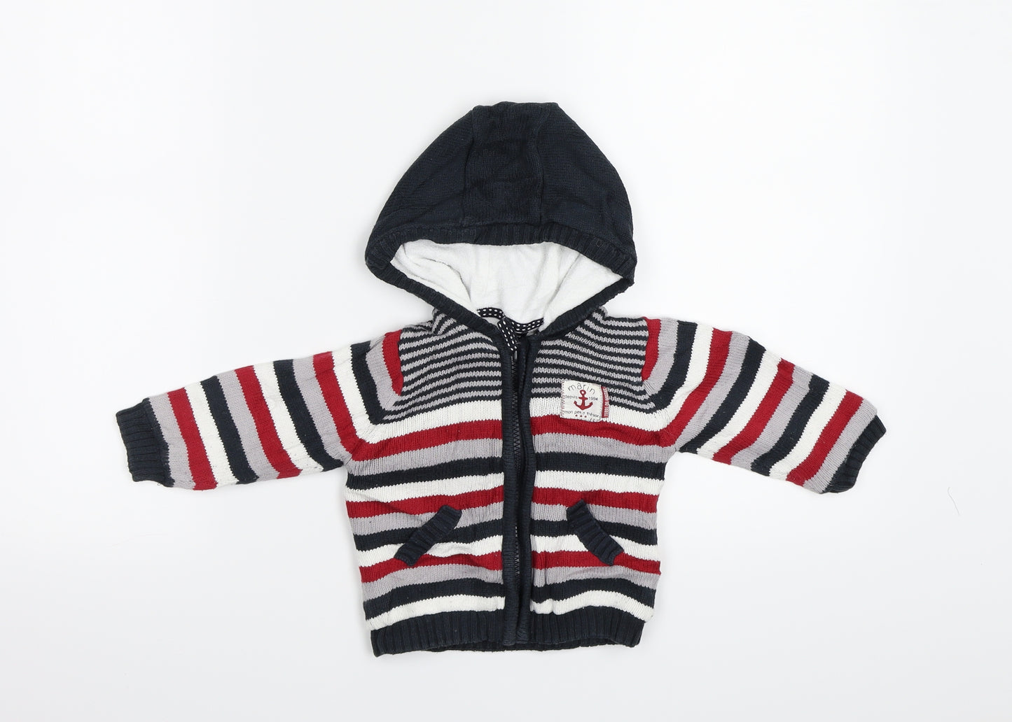 Terre de Marins  Multicoloured Striped  Cardigan Jumper Size 9-12 Months