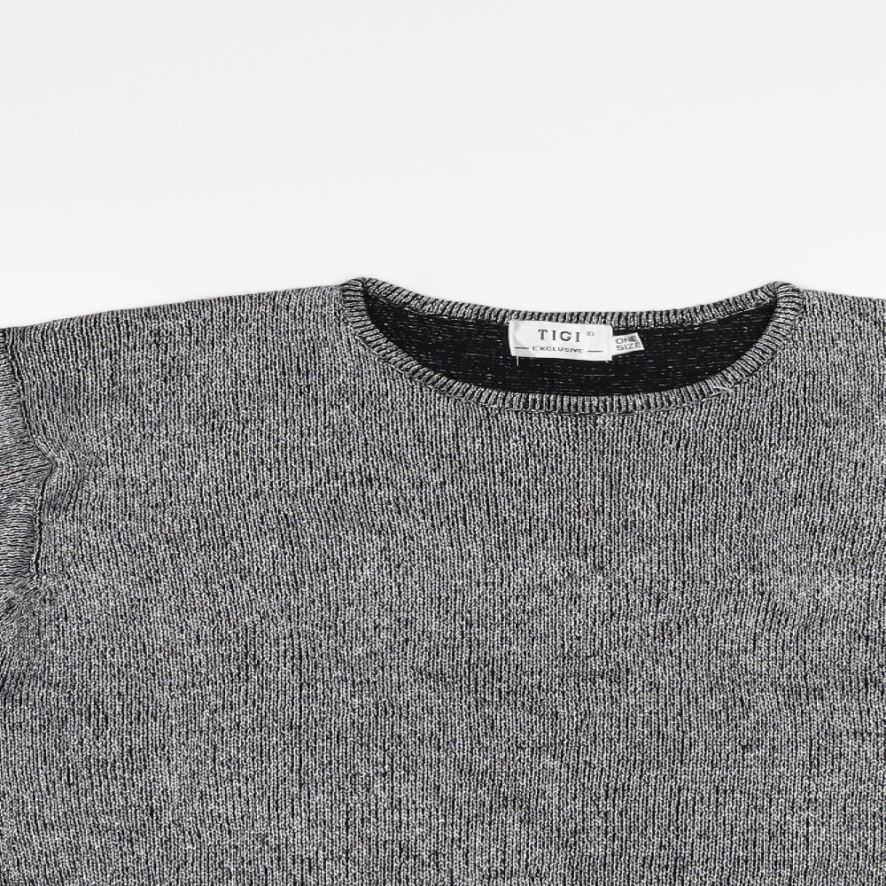TIGI Exclusive Womens Silver   Pullover Sweatshirt One Size