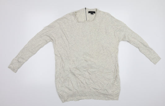 Front view of Atmosphere women’s ivory pullover sweatshirt, size UK 14