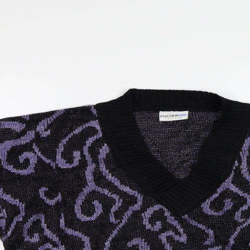 Fischer Mens Multicoloured Paisley  Cardigan Jumper One Size