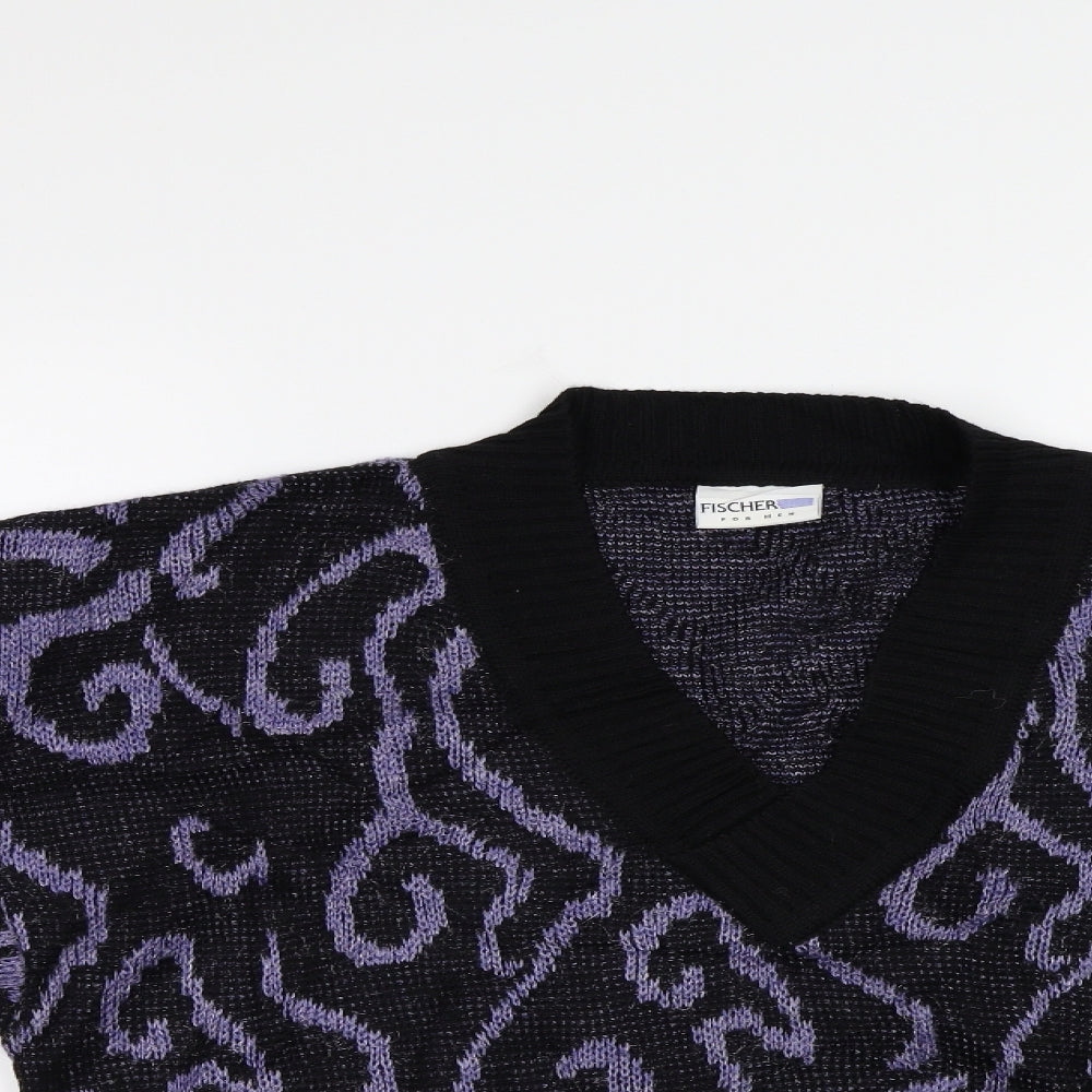 Fischer Mens Multicoloured Paisley  Cardigan Jumper One Size