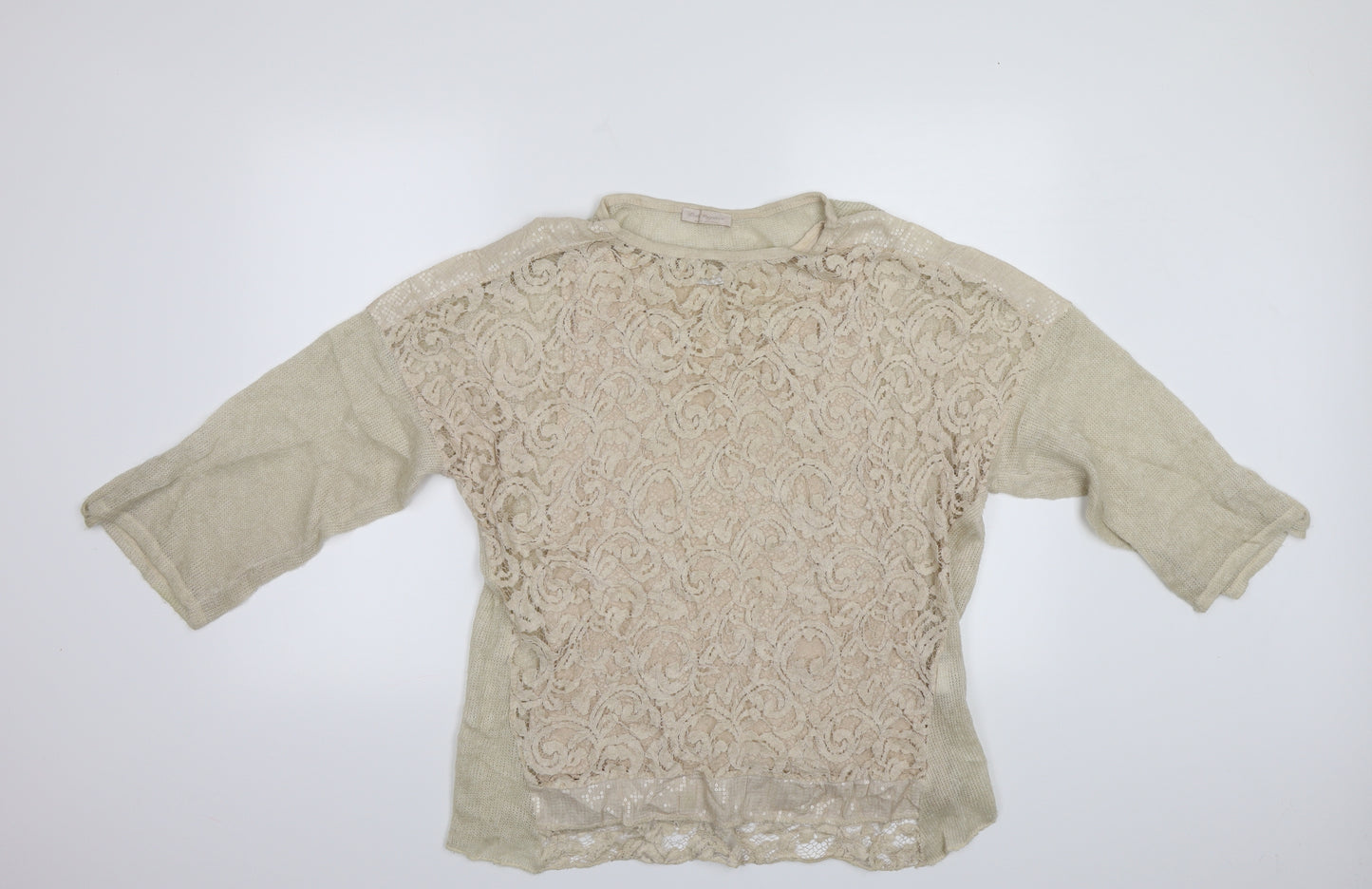 Dolce Ragazza Womens Ivory Paisley  Basic Blouse One Size