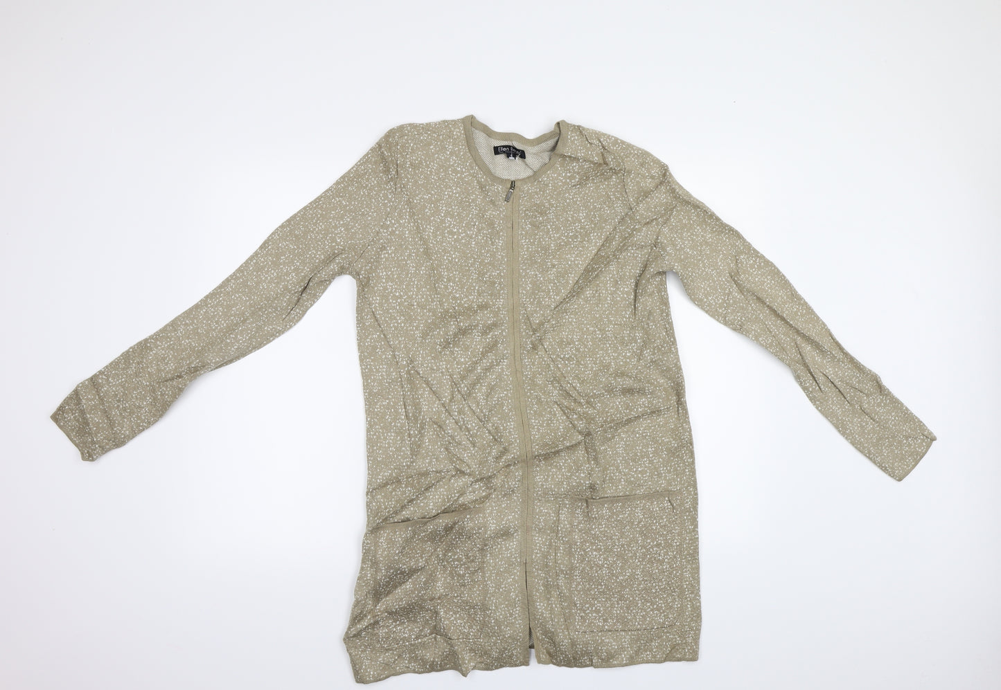 Ellen Reyes Womens Brown Polka Dot  Cardigan Jumper Size S