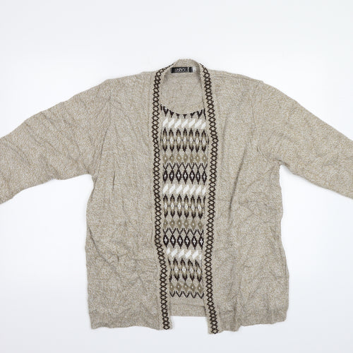Envy Womens Brown Geometric  Pullover Jumper Size M  - Size S-M