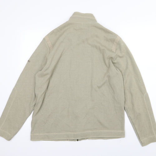 Sonneti Mens Beige  Knit Full Zip Jumper Size L