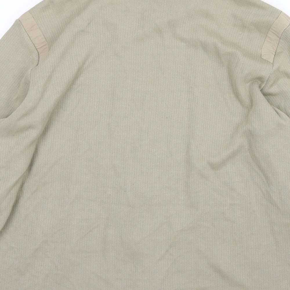 Sonneti Mens Beige  Knit Full Zip Jumper Size L