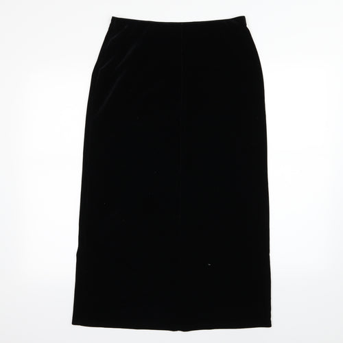 George Womens Black  Velour Straight & Pencil Skirt Size 12