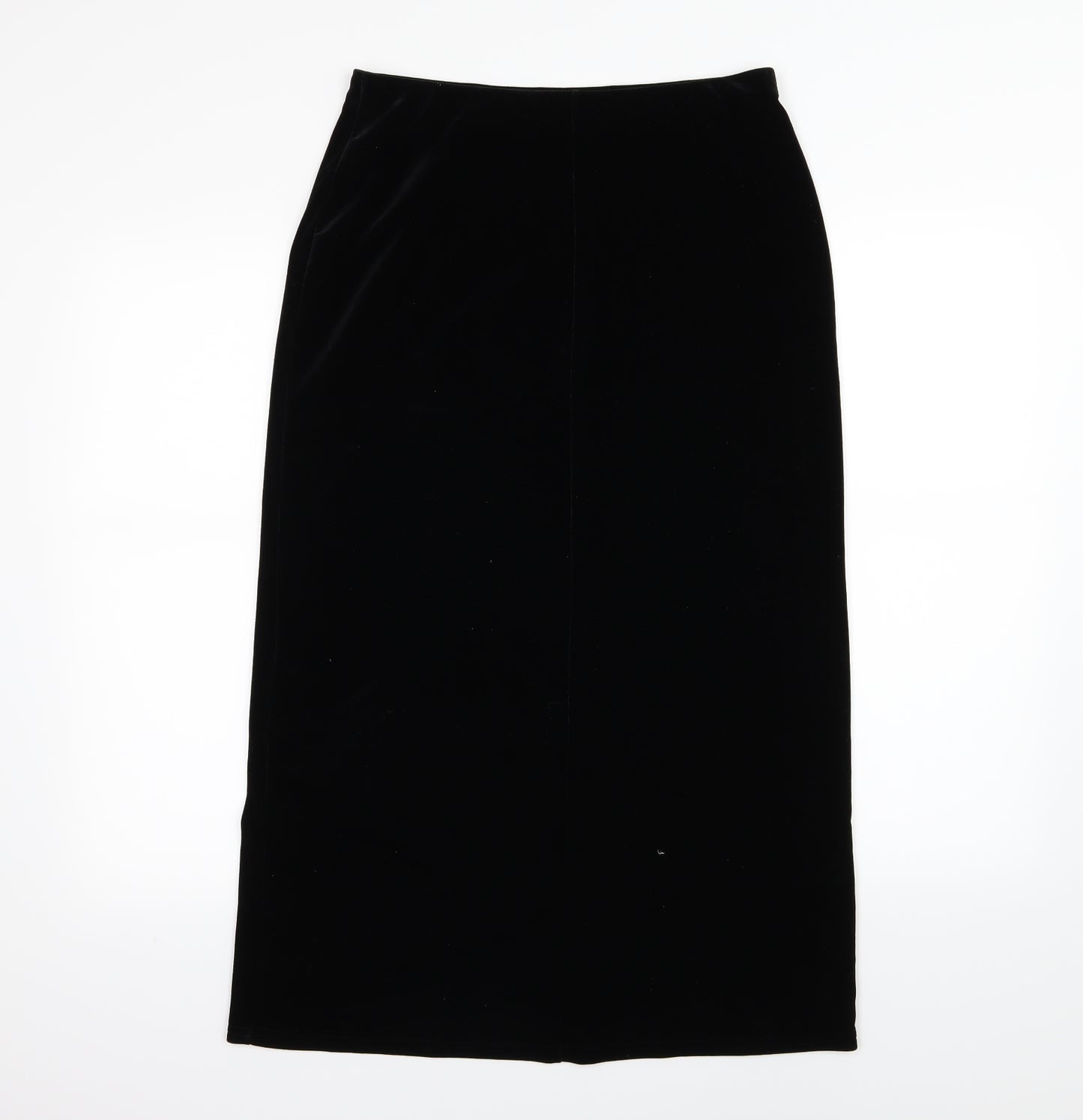 George Womens Black  Velour Straight & Pencil Skirt Size 12