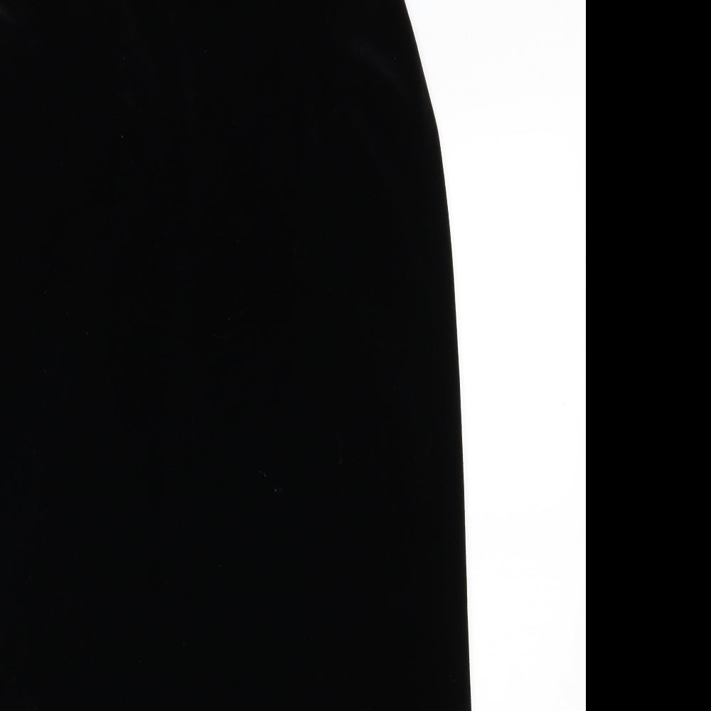 George Womens Black  Velour Straight & Pencil Skirt Size 12