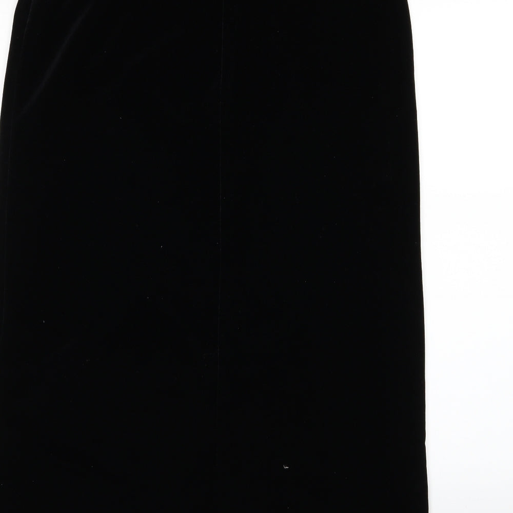 George Womens Black  Velour Straight & Pencil Skirt Size 12