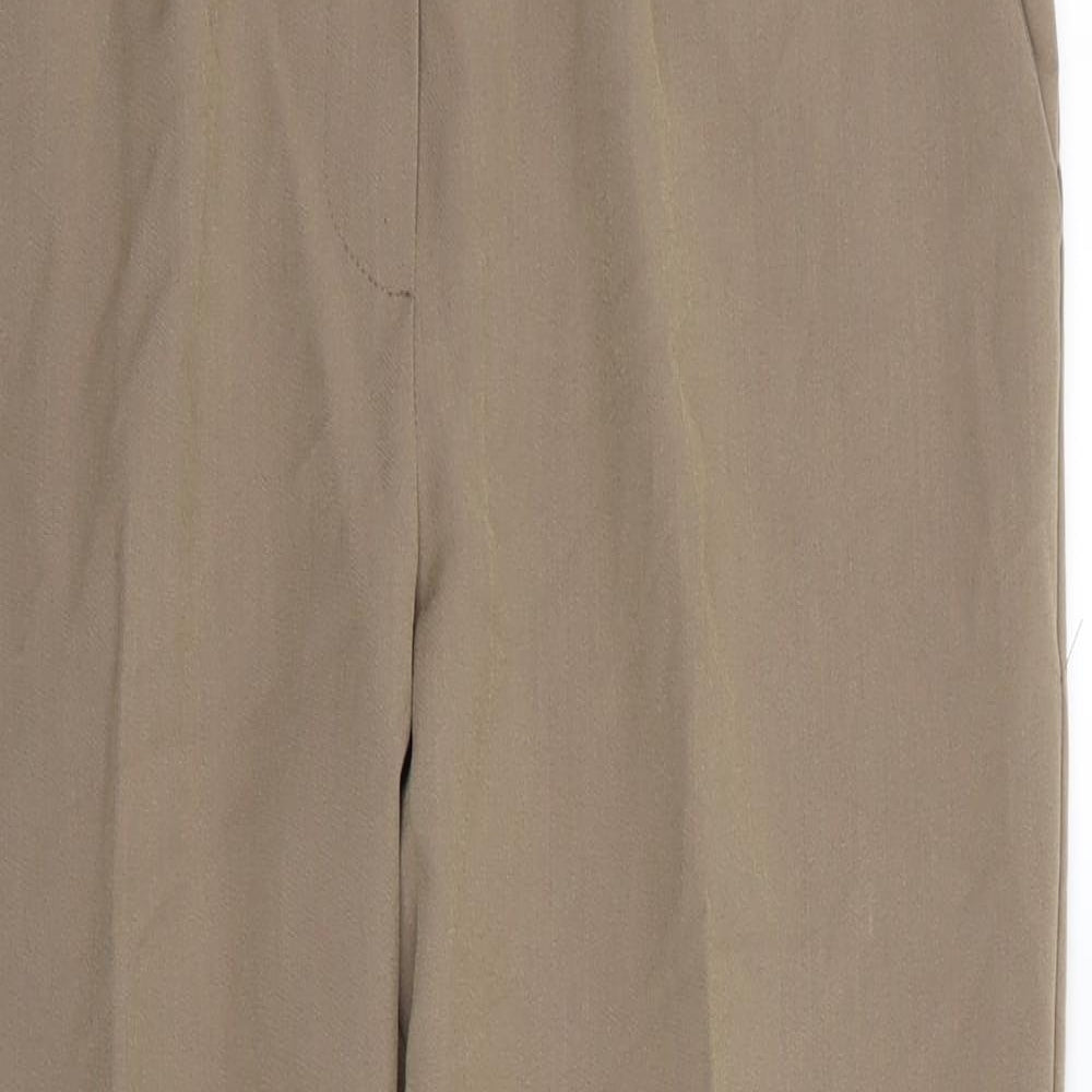 BASSINI Womens Brown  Rayon Trousers  Size 16 L26 in