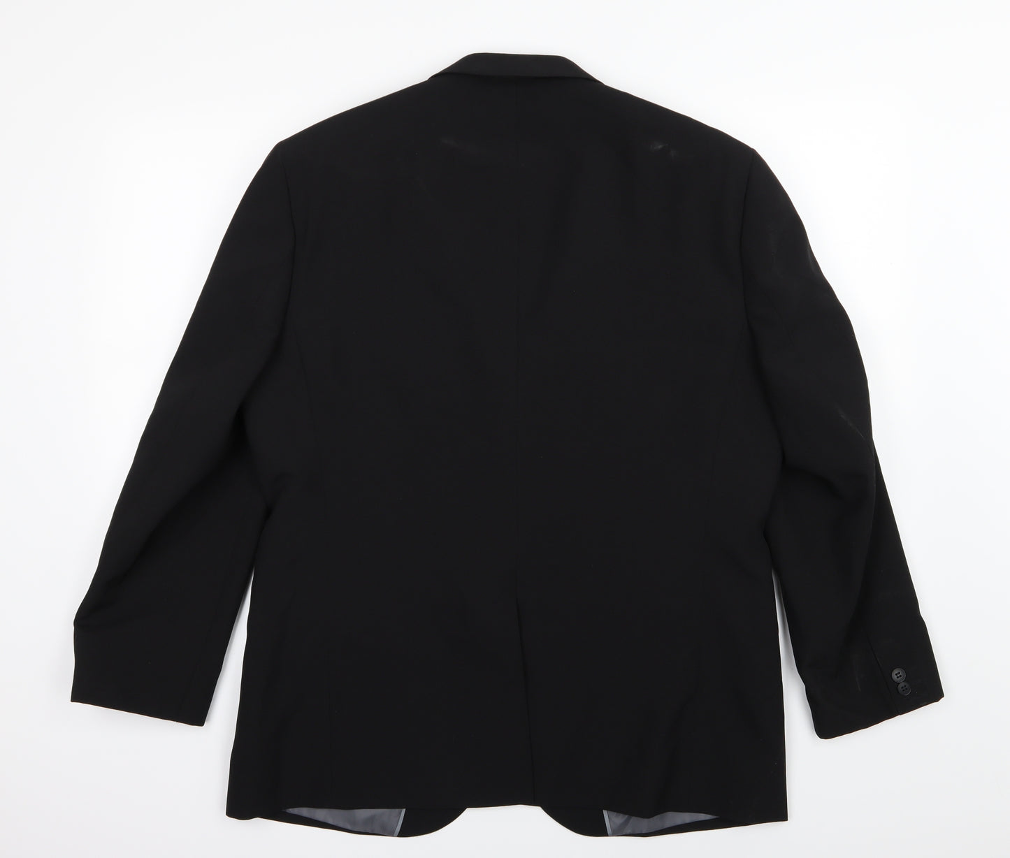 George Mens Black  Rayon Jacket Suit Jacket Size 42