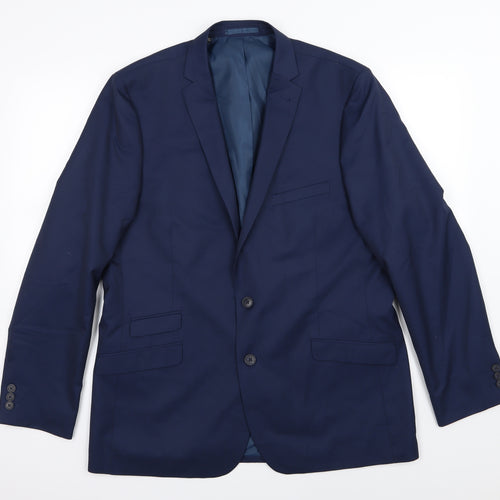 Jacamo Mens Blue  Rayon Jacket Suit Jacket Size 44