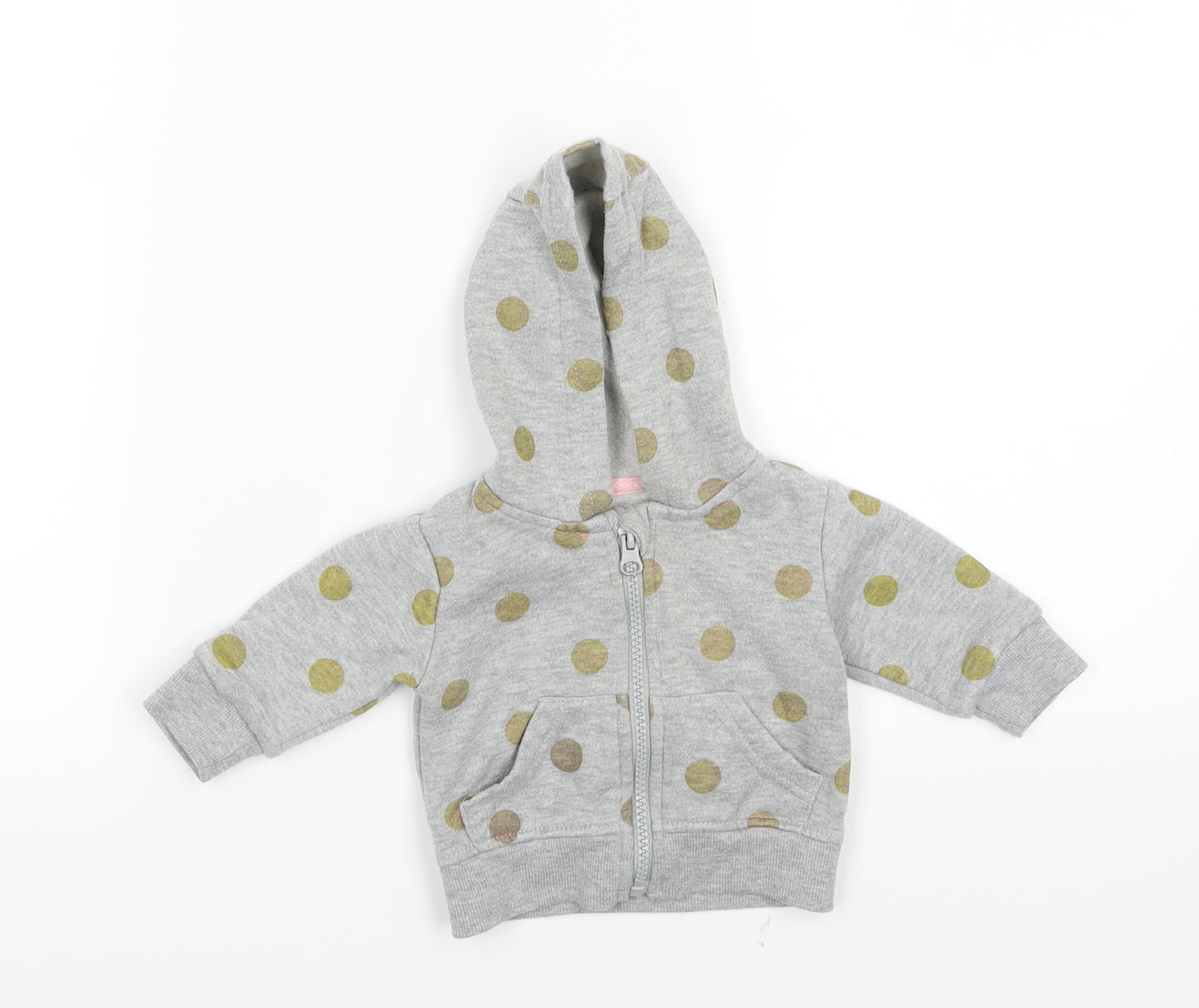Primark Girls Grey Polka Dot Jersey Jacket  Size 0-3 Months