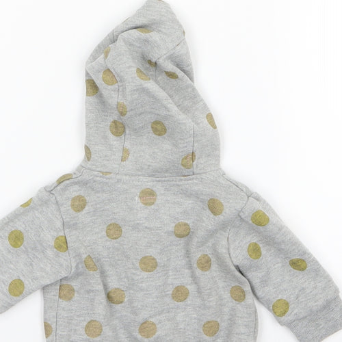 Primark Girls Grey Polka Dot Jersey Jacket  Size 0-3 Months