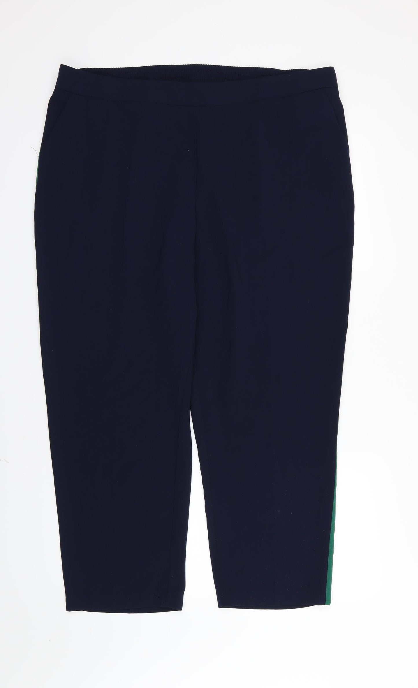 George Womens Blue Striped Rayon Trousers  Size 20 L26 in