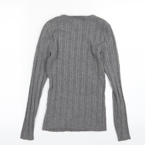Primark Womens Grey  Knit Pullover Jumper Size S