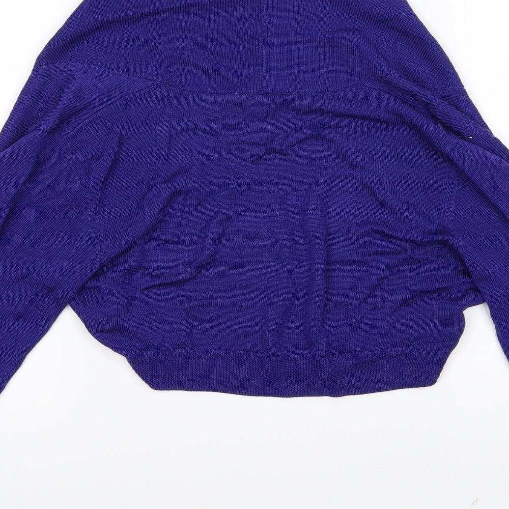 Monsoon Womens Blue  Knit Cardigan Jumper Size M