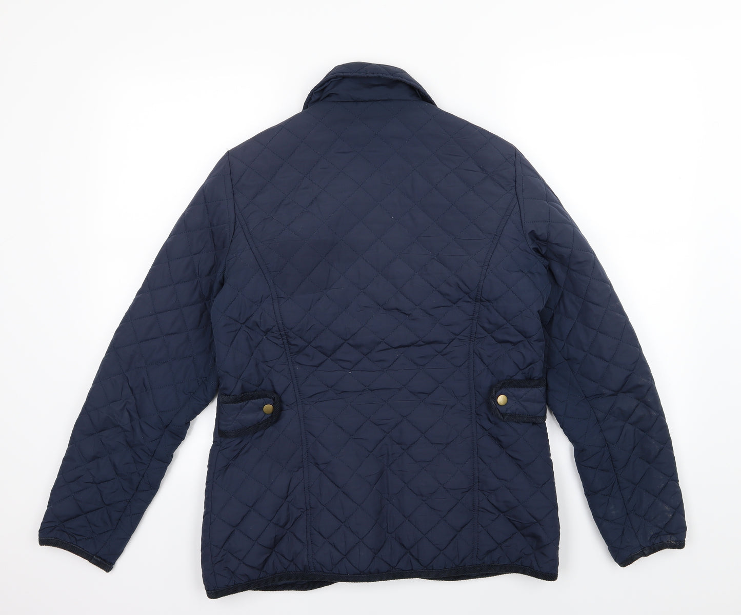 Papaya Womens Blue Argyle/Diamond  Overcoat Coat Size 14