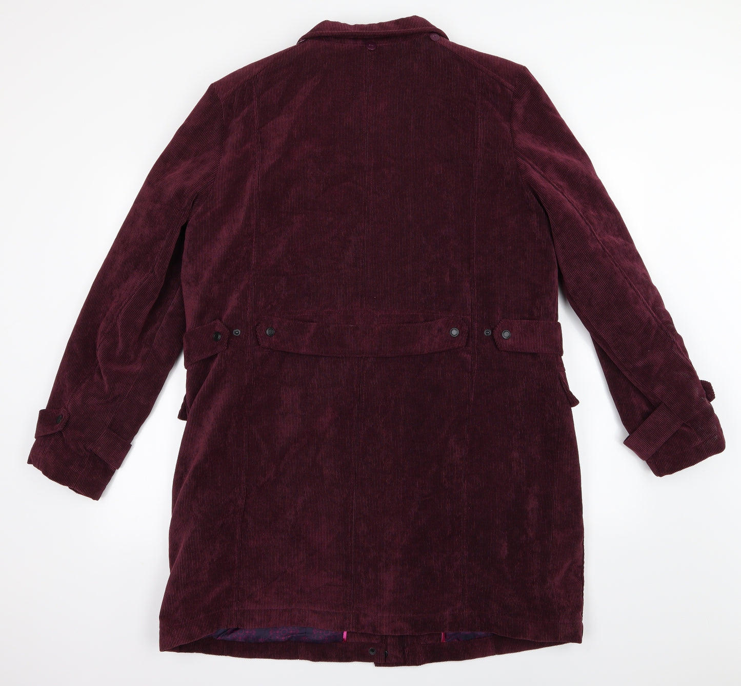 Klass Womens Purple  Corduroy Overcoat Coat Size L