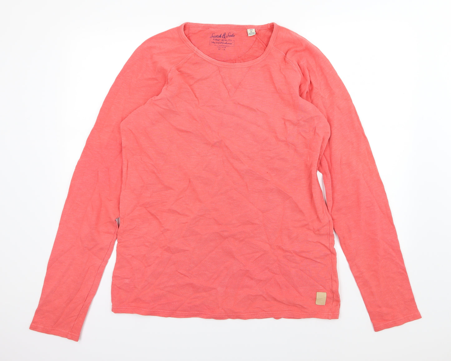 Scotch & Soda Womens Pink  Jersey Basic T-Shirt Size XL
