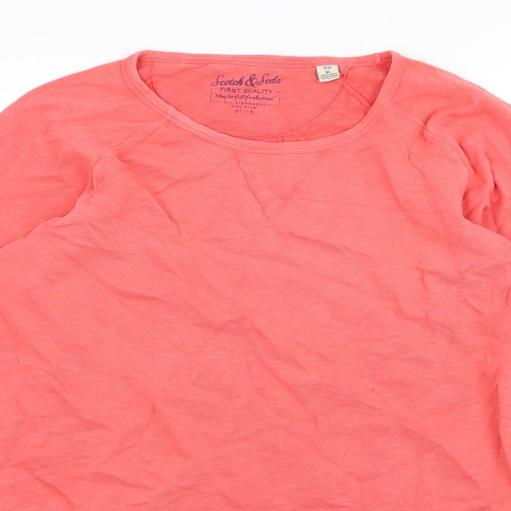 Scotch & Soda Womens Pink  Jersey Basic T-Shirt Size XL