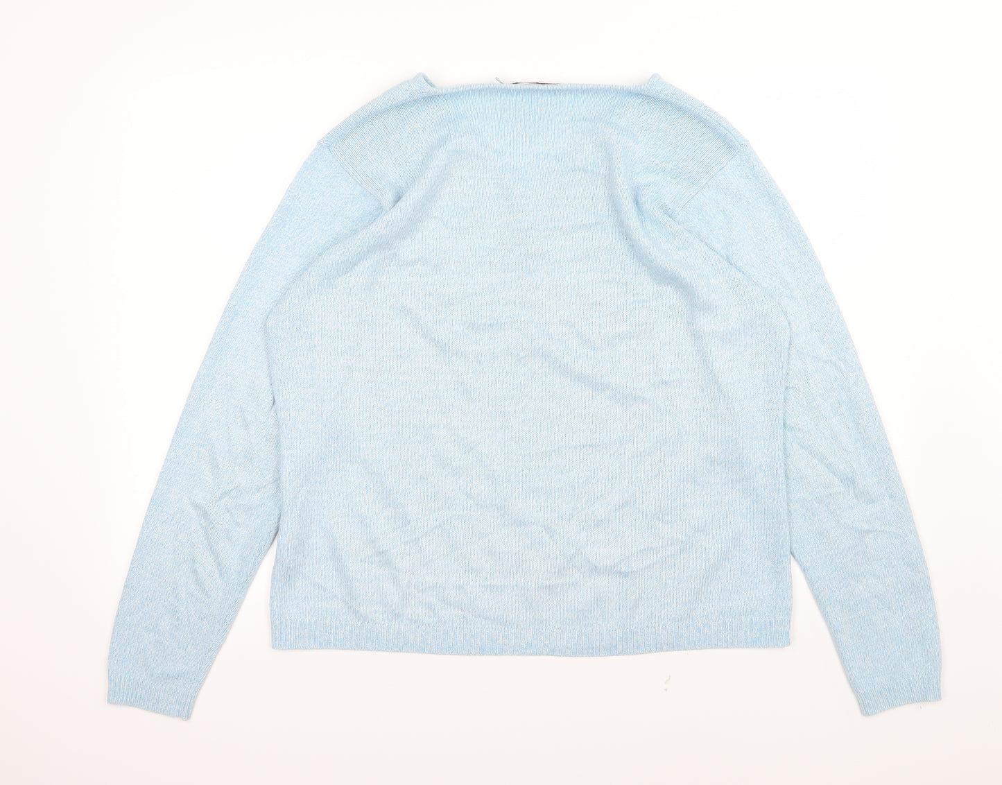 EWM Womens Blue  Knit Pullover Jumper Size 18