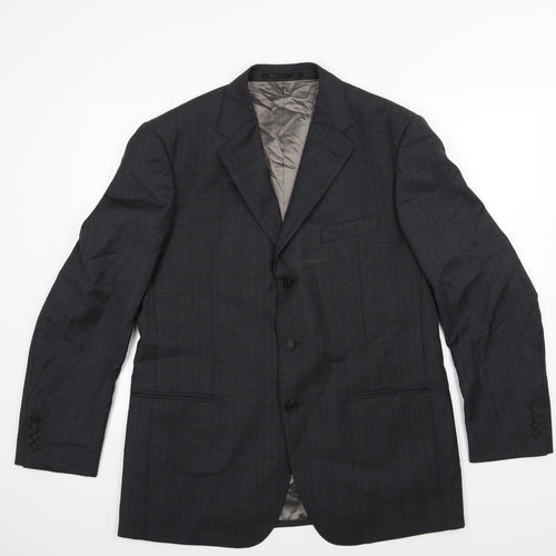 Marks and Spencer Mens Grey Striped  Jacket Suit Jacket Size 42