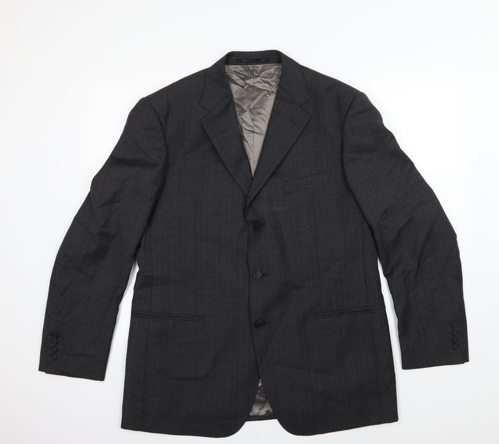 Marks and Spencer Mens Grey Striped  Jacket Suit Jacket Size 42