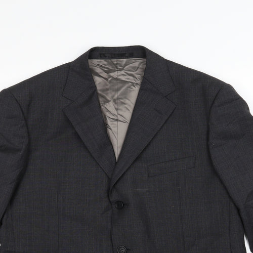 Marks and Spencer Mens Grey Striped  Jacket Suit Jacket Size 42